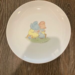 White Decorative Children’s Illustration small Plate - White by J Summer